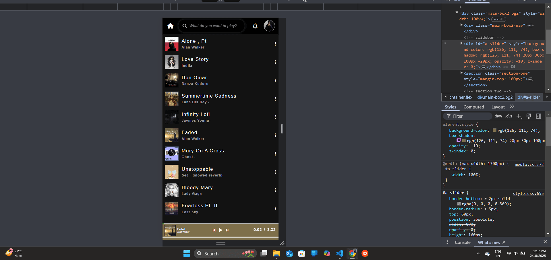 music app Screenshot 2
